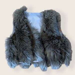 Brown Faux Fur Vest Size L/XL